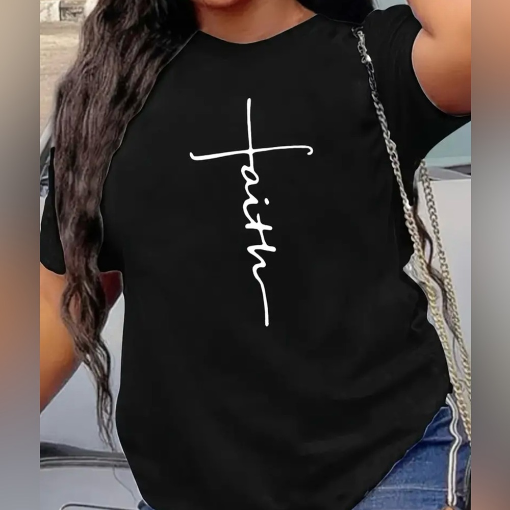 Faith embroidery T- shirt